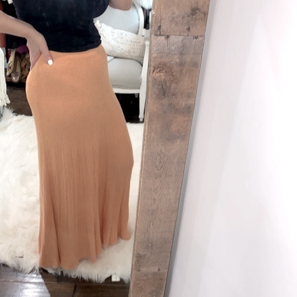 Anthropologie Current air peach color knit sweater maxi skirt size medium - Picture 2 of 6